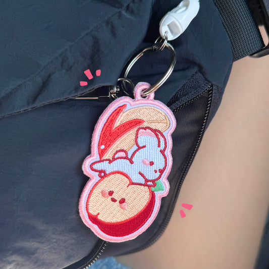 Keychain Embroidery: Apple AkoBuns