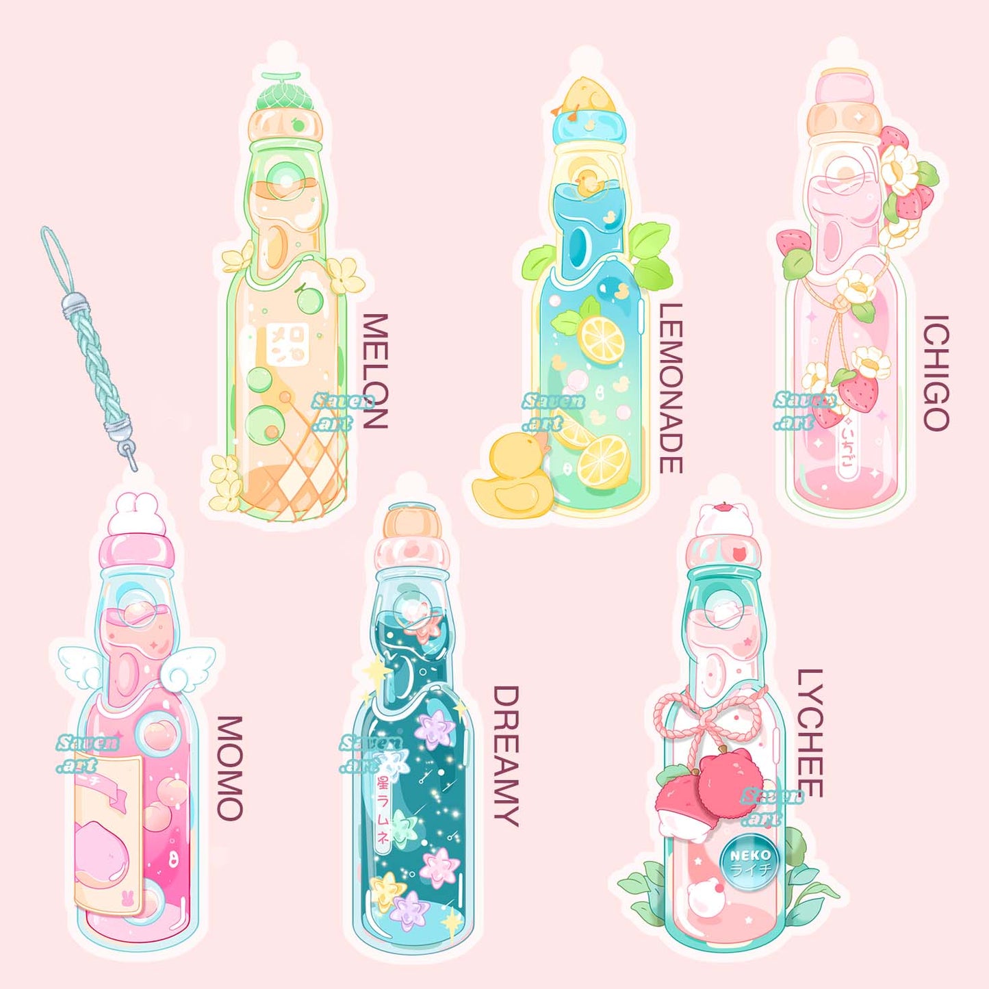 Acrylic Charms: Ramunes