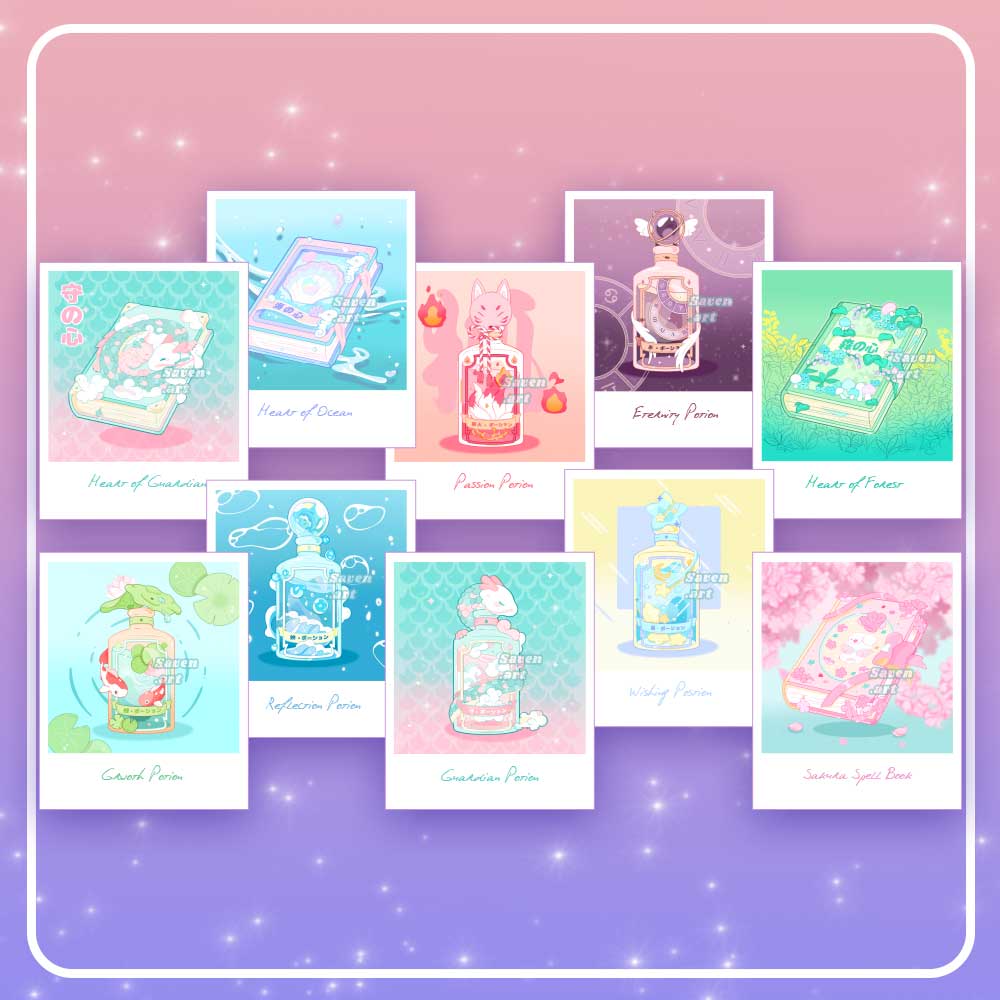Polaroid Set: 2.0 Enchanted Potions & Spell Books