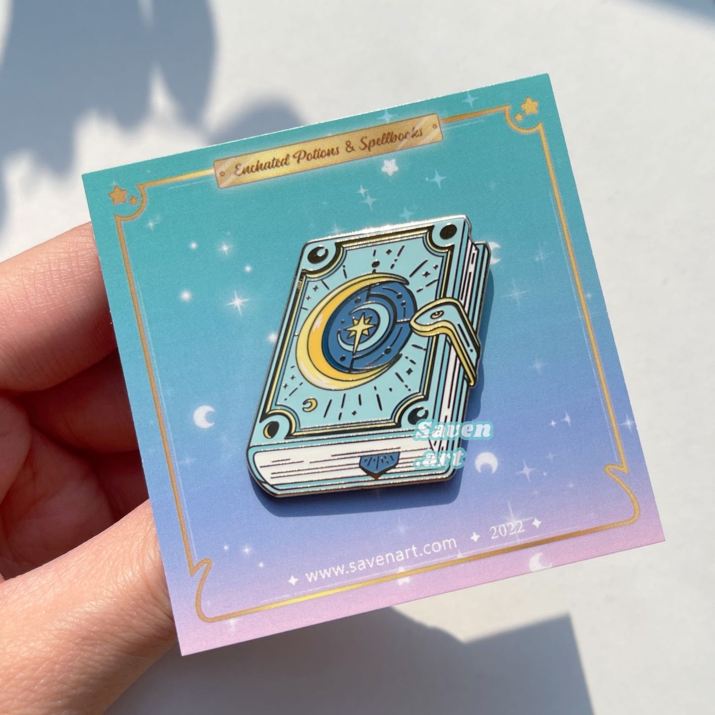Enamel Pin: Moon Spell Book