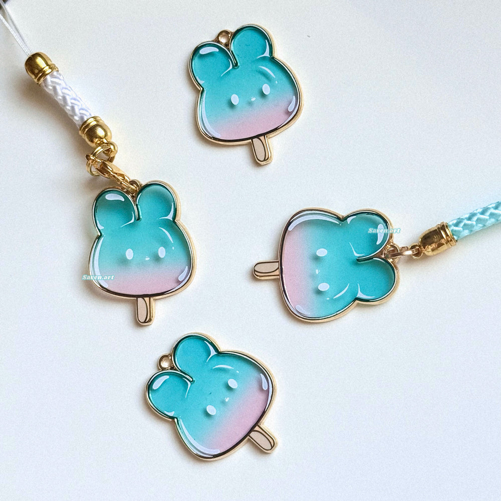 Enamel Charm: Buns Lollipop