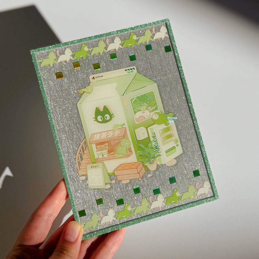 Acrylic Shikishi Print: Matcha Latte