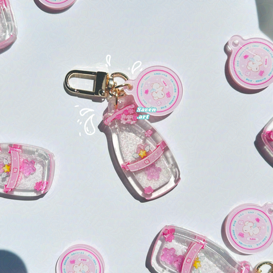 Shaker Keychain: Sakura Milk