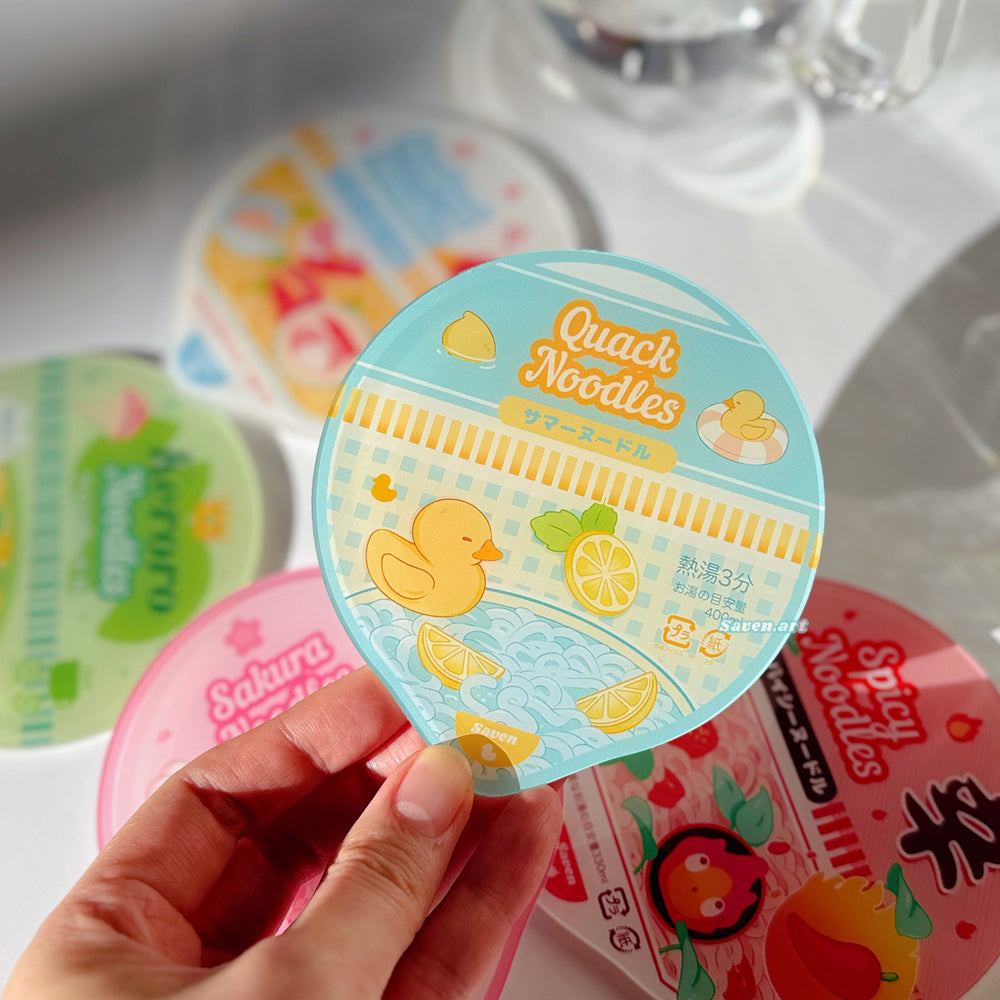Acrylic Coasters - Saven Noodles