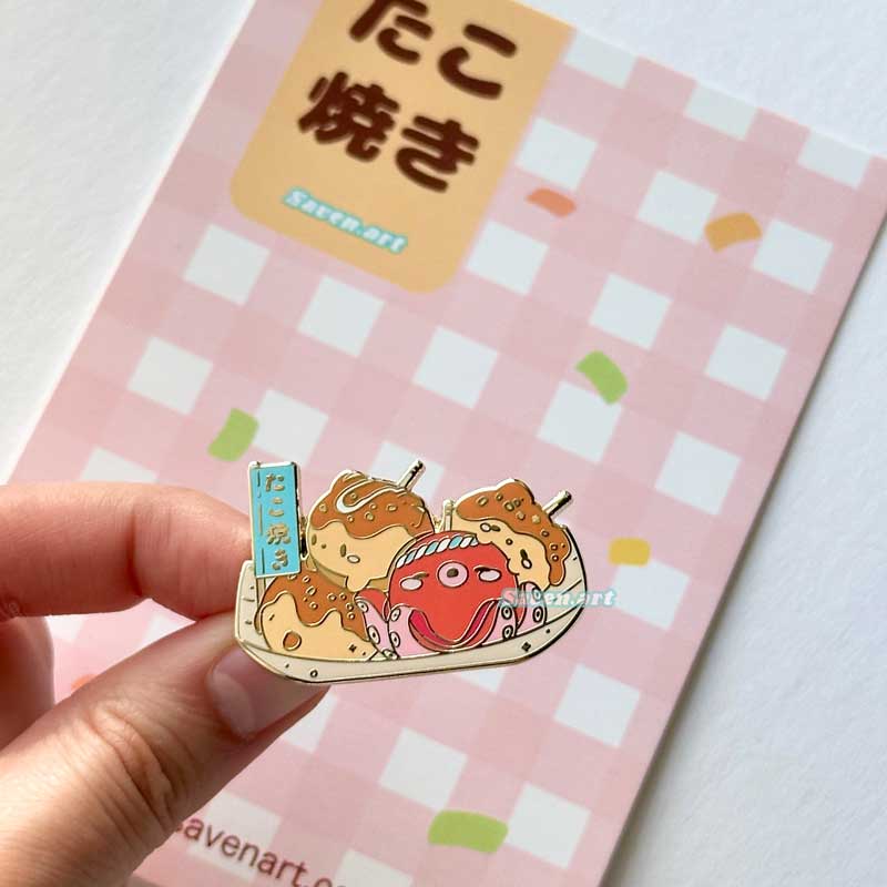 Enamel Pin: Takoyaki