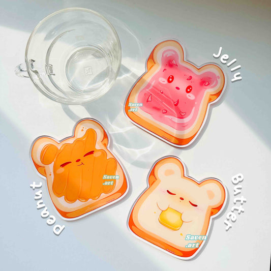 Acrylic Coasters: Beary Toasties