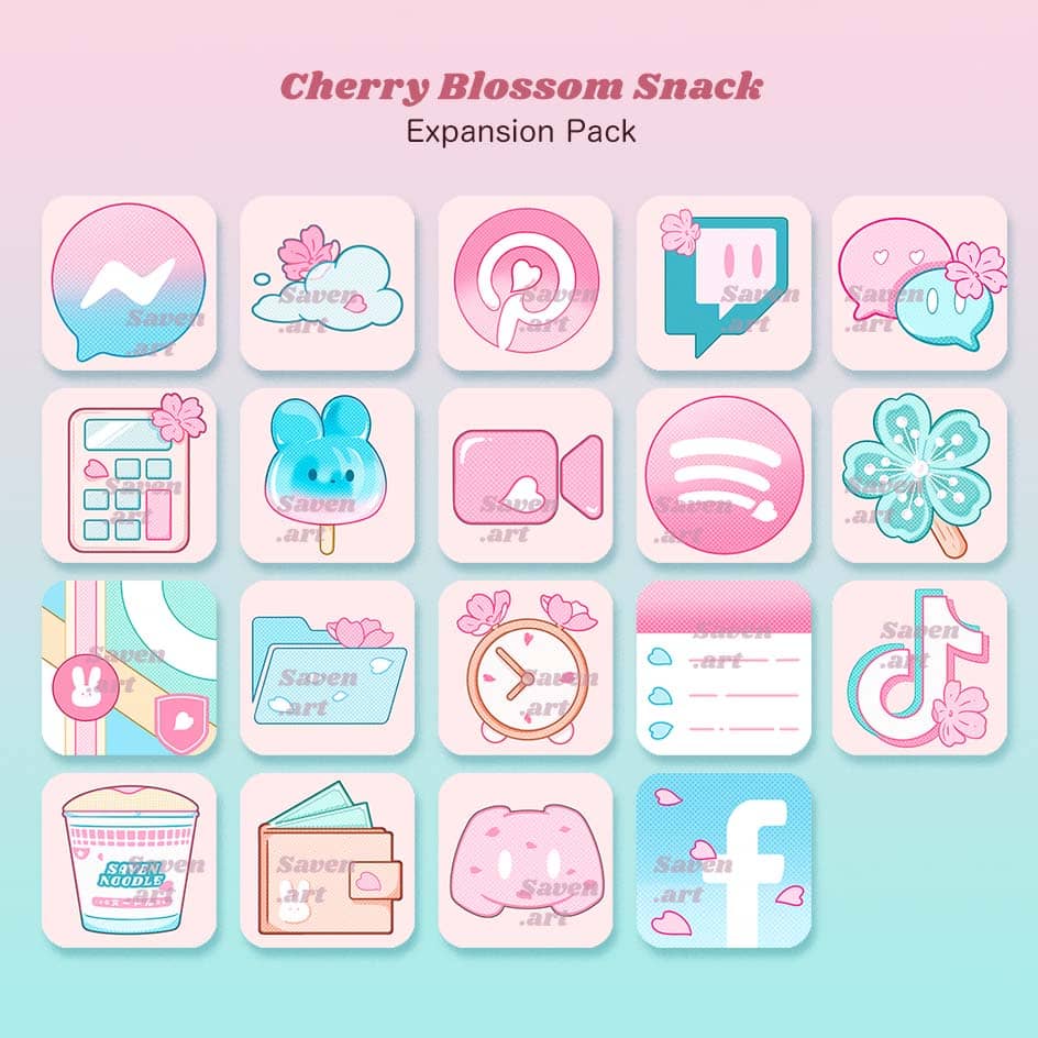 Expansion Pack: Sakura Snacks 🌸 Icon Pack