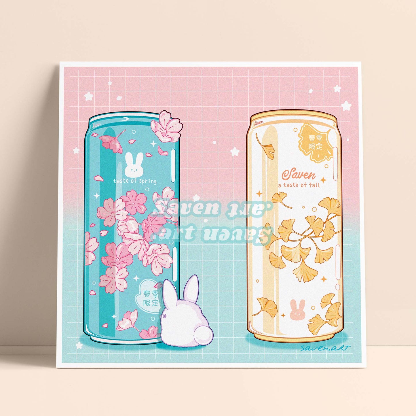 Print: Sakura and Gingko Soda