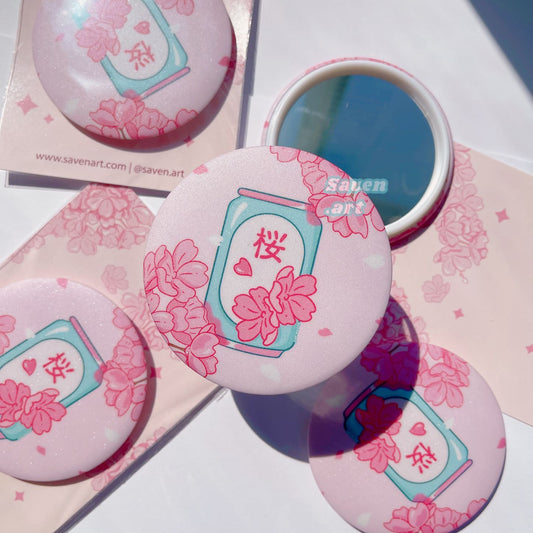 Sakura Soda Pocket Mirror