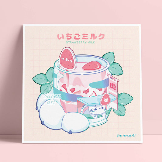 Print: Strawberry Milk Café