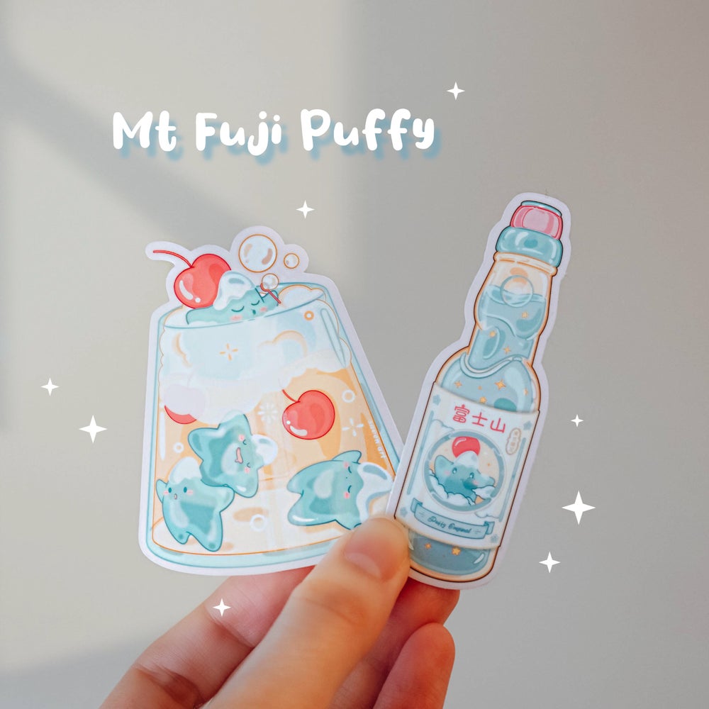 Stickers: Mount Fuji Puffy Drink
