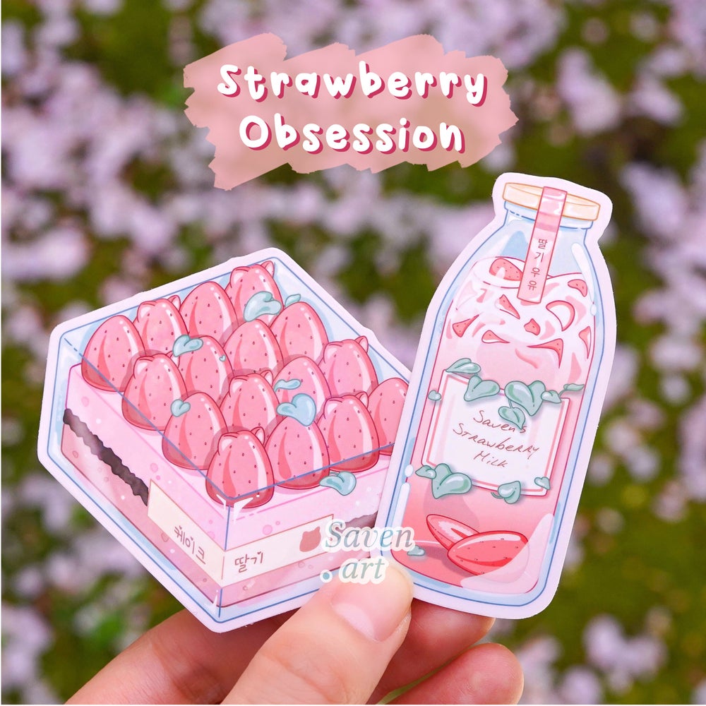 Strawberry Obsession Stickers