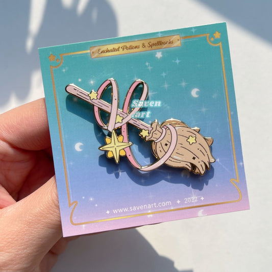 Enamel Pin: Witch's Broom