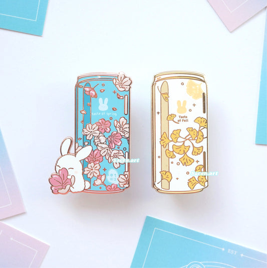 Enamel Pins: Sakura and Gingko Soda